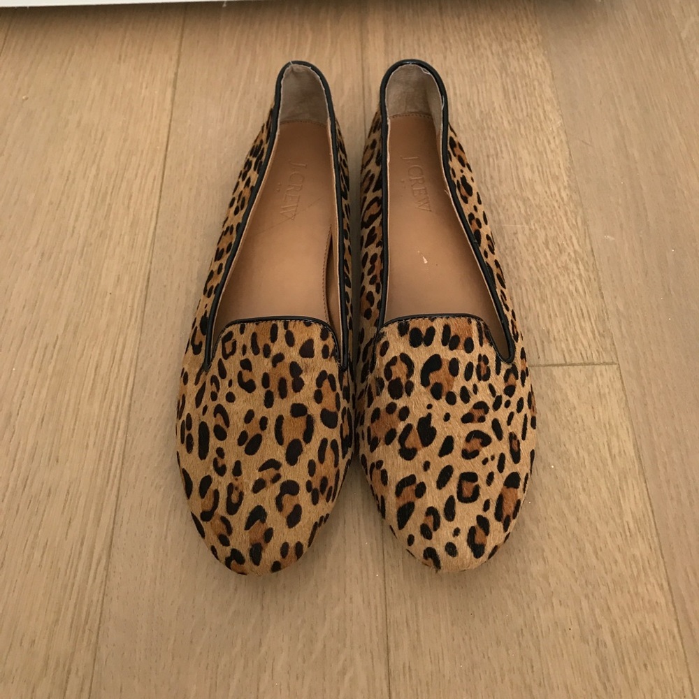 JCrew cheetah print flats - size 9